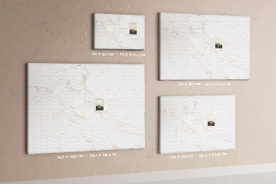 Tablero de anuncios con elegante estampado de mármol en tonos claros