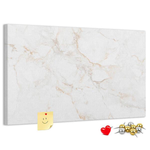 Tablero de anuncios con elegante estampado de mármol en tonos claros