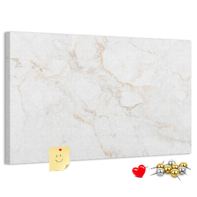 Tablero de anuncios con elegante estampado de mármol en tonos claros