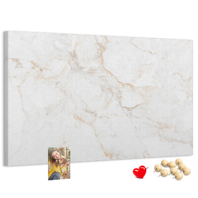 Tablero de anuncios con elegante estampado de mármol en tonos claros