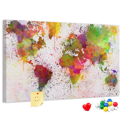 Tablero de anuncios Un mundo colorido en salpicaduras de pintura