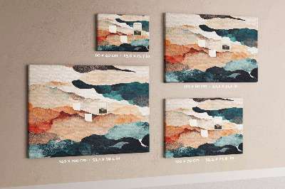 Tablero de anuncios nubes abstractas en colores apagados