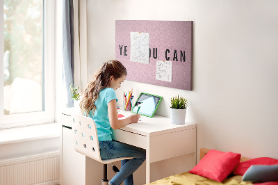 Tablero de corcho decorativo con diseño de pensamiento positivo y motivación