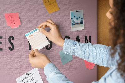 Tablero de corcho decorativo con diseño de pensamiento positivo y motivación