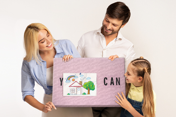 Tablero de corcho decorativo con diseño de pensamiento positivo y motivación