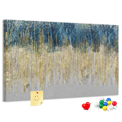Tablero de anuncios Diseño abstracto con líneas verticales doradas