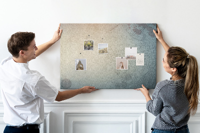 Tablero de corcho decorado mapa antiguo con delicadas manchas