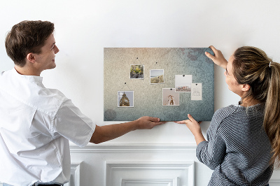 Tablero de corcho decorado mapa antiguo con delicadas manchas