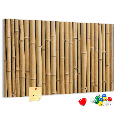 Tablero de anuncios Fondo de madera de bambú natural