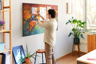 Mapa del mundo diseño colorido en tonos intensos