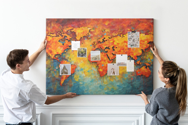 Mapa del mundo diseño colorido en tonos intensos