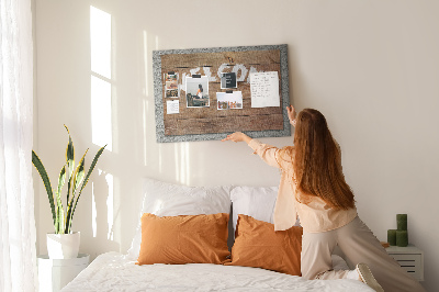 Tablero de corcho decorativo tablero de bienvenida de madera con inscripción