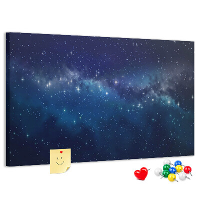 Pizarra de corcho Espacio cósmico con estrellas centelleantes