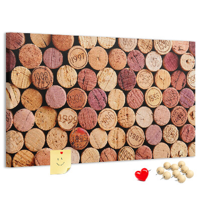 Tablero de corcho decorado Corchos en varios tonos de madera
