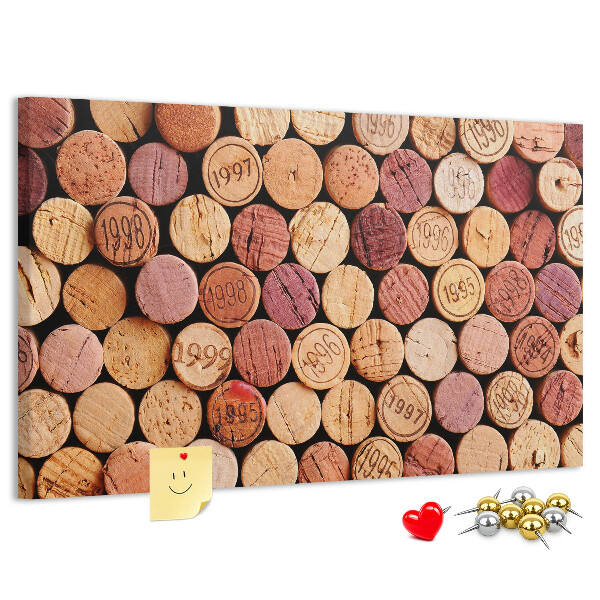 Tablero de corcho decorado Corchos en varios tonos de madera