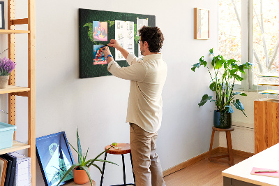 Tablero de anuncios mapa mundial verde con red de carreteras