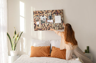 Pizarra de corcho Tapones de corcho para vino con diversos diseños.