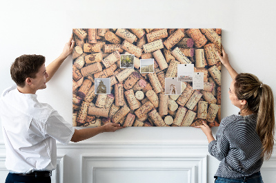Pizarra de corcho Tapones de corcho para vino con diversos diseños.