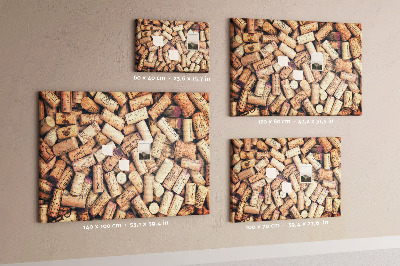 Pizarra de corcho Tapones de corcho para vino con diversos diseños.