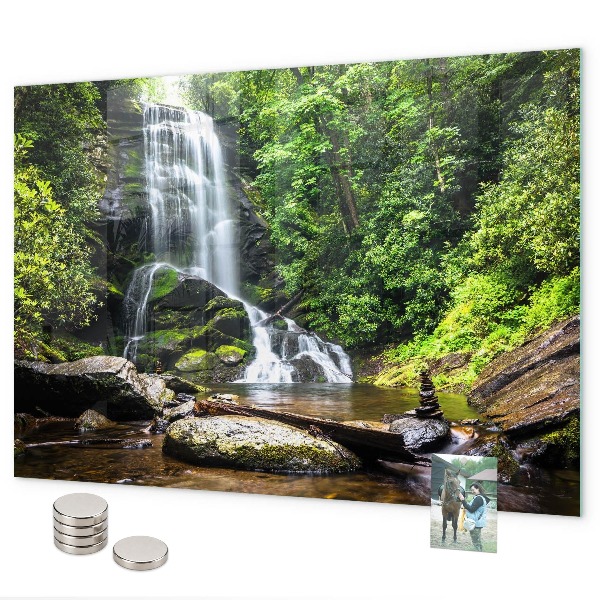 Pizarra magnética de cristal Cascada del bosque