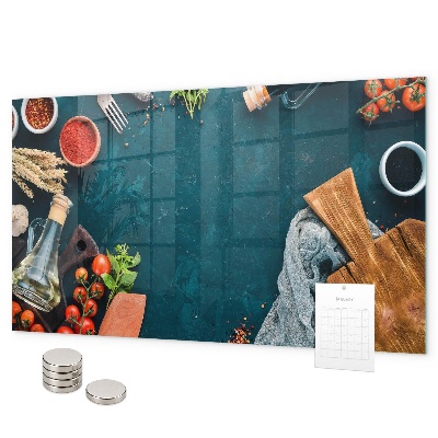 Pizarra magnética de cristal Utensilios de cocina