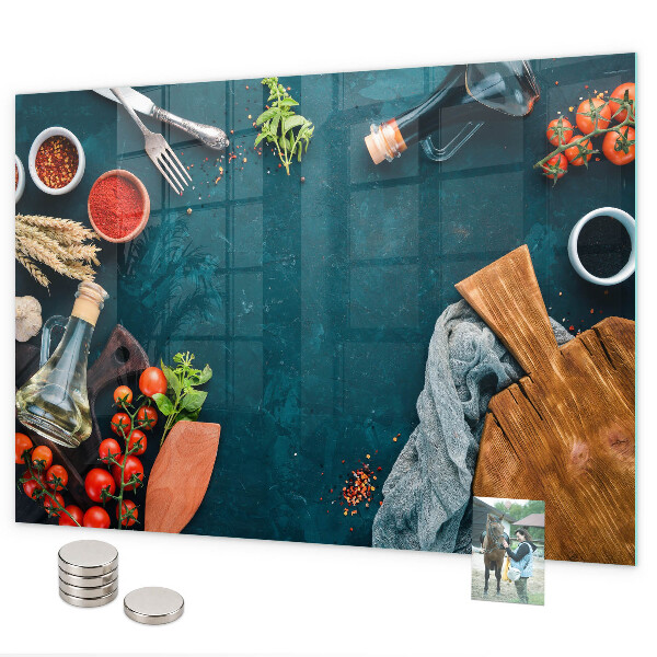 Pizarra magnética de cristal Utensilios de cocina