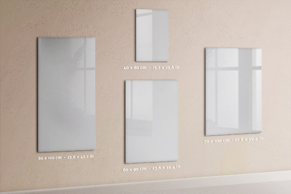 Pizarra magnética de pared Color: blanco oscuro