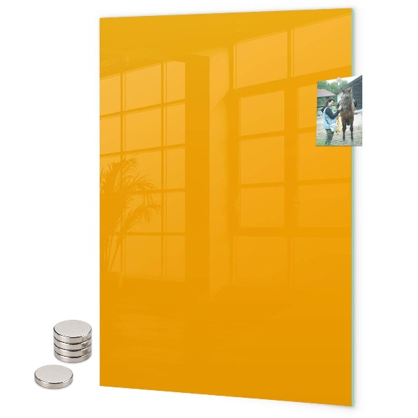 Pizarra magnética de pared color dorado