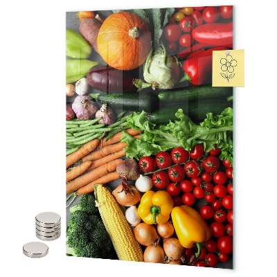 Pizarra magnética de pared Verduras coloridas