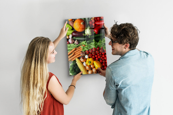 Pizarra magnética de pared Verduras coloridas