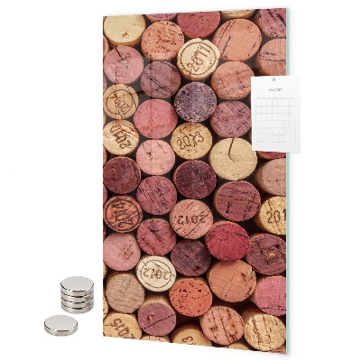 Pizarra magnética de pared corchos de vino