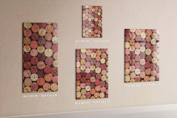 Pizarra magnética de pared corchos de vino
