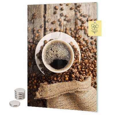 Pizarrón magnético granos de café
