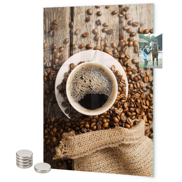 Pizarrón magnético granos de café