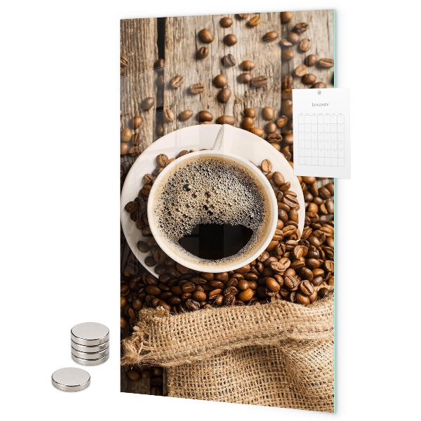 Pizarrón magnético granos de café