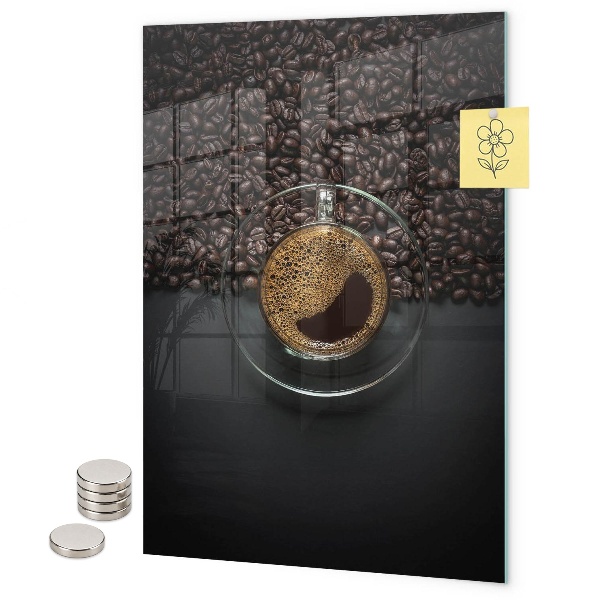 Pizarrón magnético Café y semillas