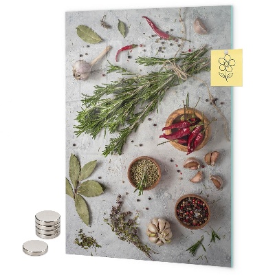Pizarra magnética de pared Hierbas aromáticas