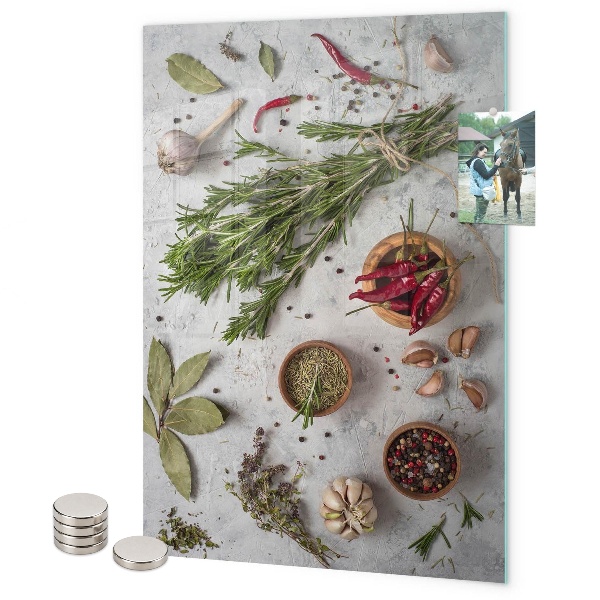 Pizarra magnética de pared Hierbas aromáticas