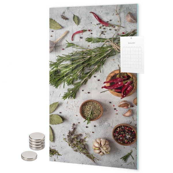 Pizarra magnética de pared Hierbas aromáticas