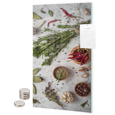 Pizarra magnética de pared Hierbas aromáticas