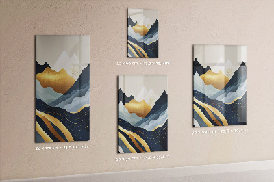 Pizarra magnética de pared Montañas abstractas