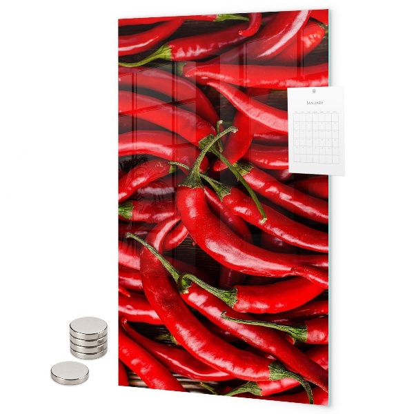 Pizarra magnética de pared pimientos picantes