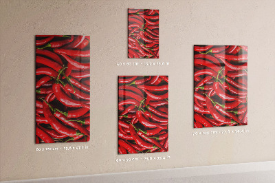 Pizarra magnética de pared pimientos picantes