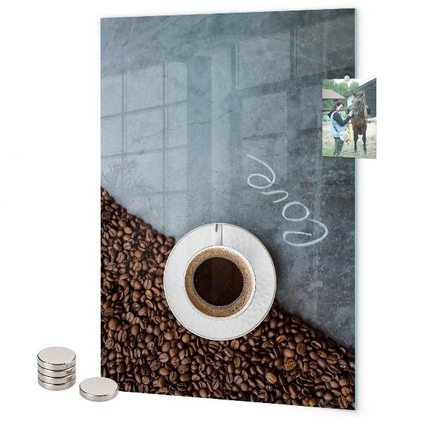 Pizarra magnética de pared Una taza de café
