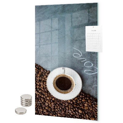 Pizarra magnética de pared Una taza de café
