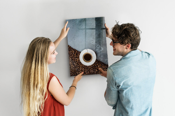 Pizarra magnética de pared Una taza de café