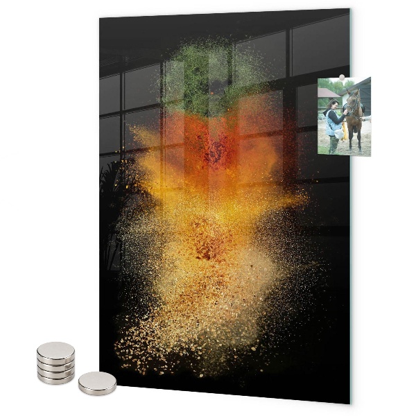 Pizarra magnética de pared Especias derramadas