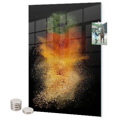 Pizarra magnética de pared Especias derramadas