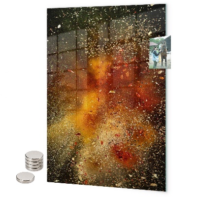 Pizarra magnética de pared Especias derramadas