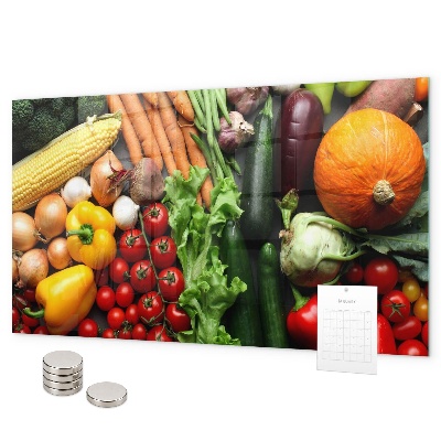 Pizarra magnética de cristal Verduras frescas